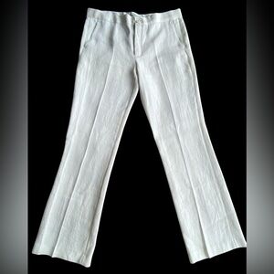 Linen blend Zara Women’s  off-white pants, NWT Size M
